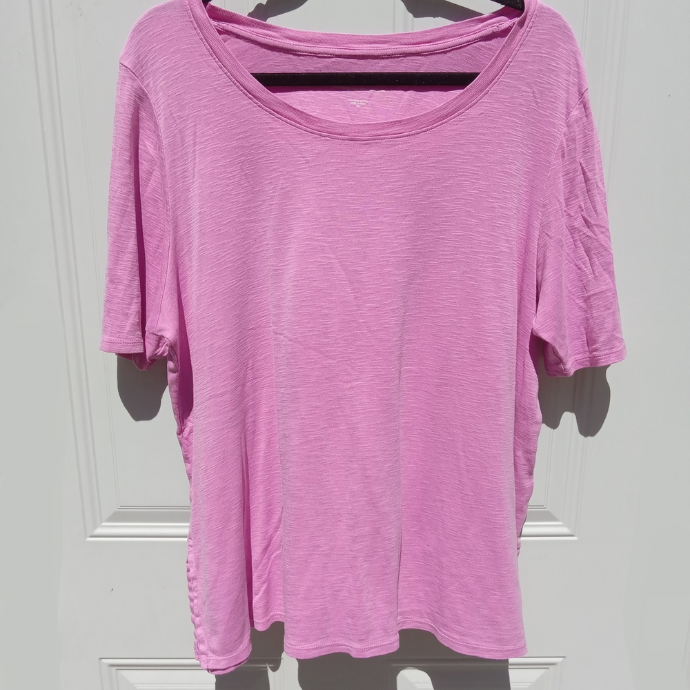J. Jill Pima Cotton Bundle of XL Tees Blue Pink White - Picture 3 of 12